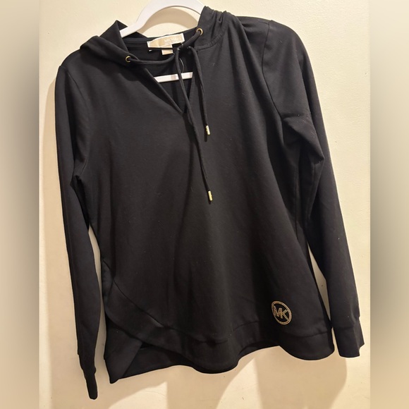 Michael Kors Tops - Michael Kors Black Women's hooded shirt with Logo